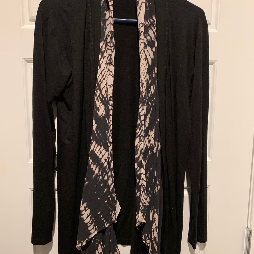 Black and snake print cardigan